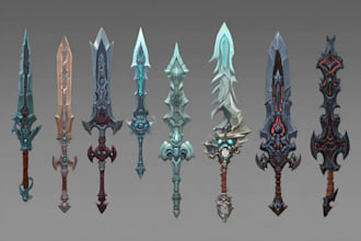 create any high quality weapon and guns 2d assets