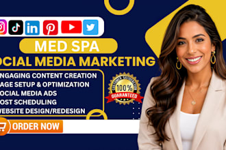 be your med spa social media marketing manager for beauty and skincare brands