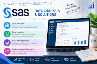 do SAS data analysis, data insight, data management, coding using SAS studio