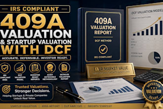deliver irs compliant 409a and investor ready startup valuation with dcf