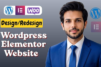 create a modern wordpress landing page or business wesbite using elementor pro