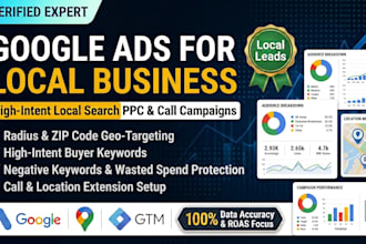 setup and manage google ads search PPC campaigns for local business