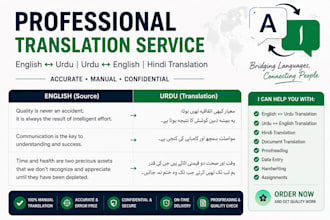 translate english urdu hindi and other languages professionally