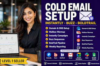 set up your cold email system in instantly, buzz and boldtrail CRM