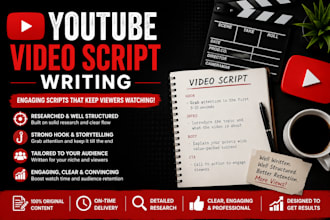 wirite engaging youtube video scripts