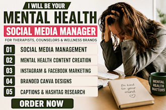 be your mental health social media manager for therapy and wellness