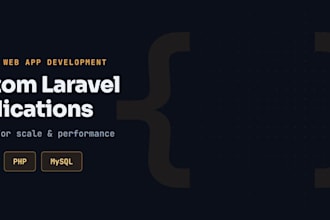 develop a custom laravel web application and admin panel