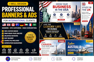 design professional banners, flyers and advertisements