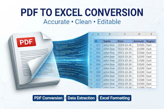 convert PDF to excel and format your data professionally