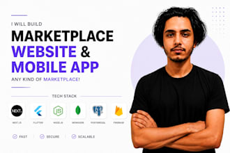 build a custom marketplace website and flutter mobile app
