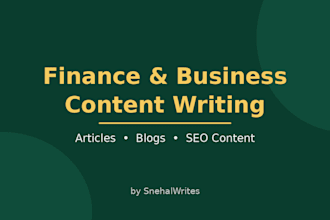 write engaging finance and business content for your blog