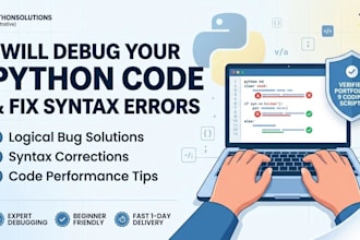 debug your beginner python code and fix syntax errors