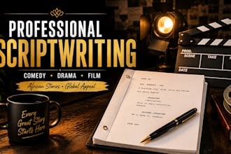 write engaging african comedy drama and film scripts