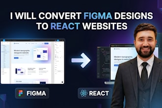 convert figma designs to react websites