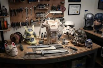 create print ready cosplay 3d models, repair stl, and prep for painting