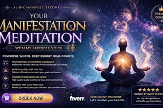 a custom manifestation meditation with your goals and vision