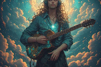 create a dreamy surreal or fantasy music cover