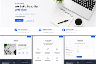 design a modern responsive HTML CSS website