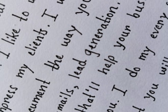 handwrite letters, notes, and custom text