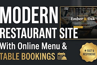 build a modern restaurant website with online menu and ordering