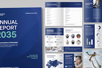 design professional corporate annual report company profile brochure catalog