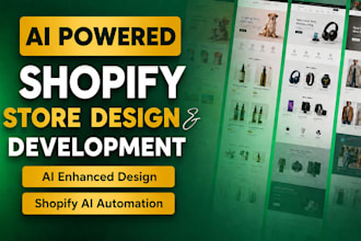 design ai powered shopify ecommerce website, build ai shopify website