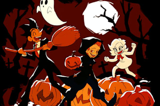 design vintage halloween horror movie poster