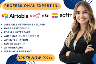 be your airtable database airtable automation crm softr webapp n8n expert