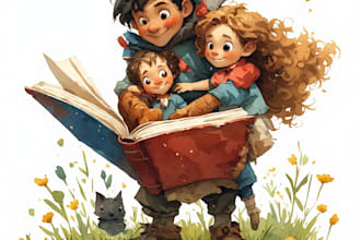 create watercolor children book traditional art