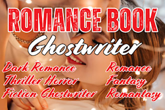 ghostwrite romance fantasy, romantasy dark romance mystery novel as a writer