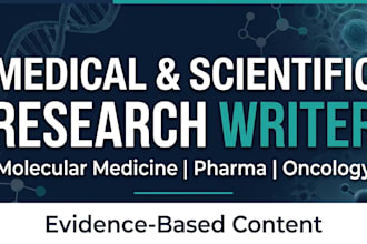 write medical, pharmaceutical, and scientific research content