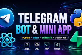 develop a custom telegram mini app with react and supabase