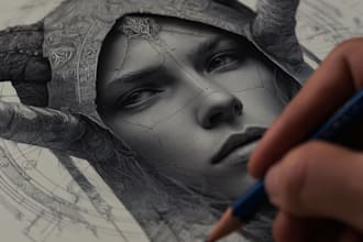 design epic fantasy character artwork