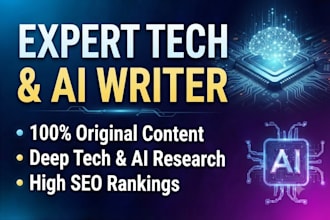 write SEO technology and ai blog posts and articles