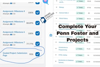 help you complete your penn foster courses