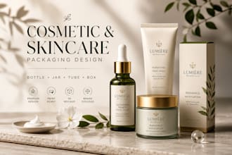 design premium cosmetic skincare and beauty packaging