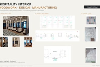 create detailed 2d cad shop drawing and joinery details