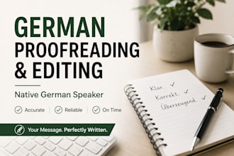 professionally proofread and edit your german text
