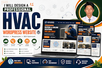 design a professional hvac, plumbing or electrician business website