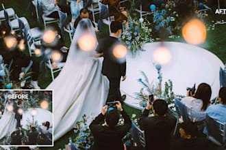 professionally edit your wedding photos