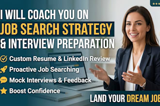 coach you on career branding, job search strategy and interview preparation