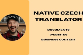 translate documents between czech and english as a native speaker