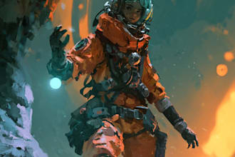 create original sci fi character artwork for your project