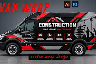 design custom car wrap, food truck wrap, and trailer wrap graphics