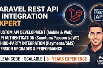 develop custom rest apis and integrate apis in laravel