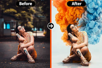 do photoshop editing, compositing, background change and wedding photo editing