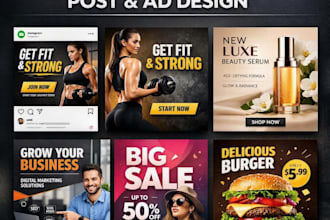 design professional social media posts and advertisements