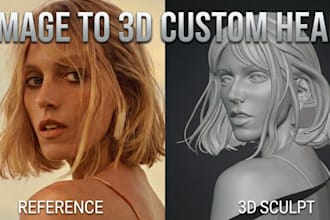 make a custom head or bust 3d model from image
