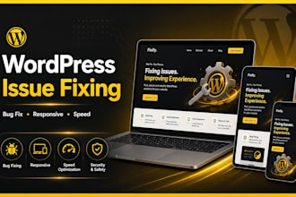 fix wordpress issues, wordpress errors, elementor errors and responsive issues