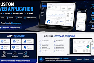 develop a custom web application, saas, dashboard or portal